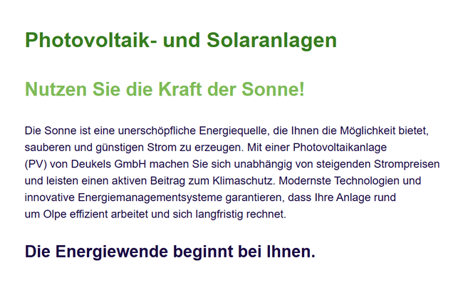 Photovoltaikanlagen 